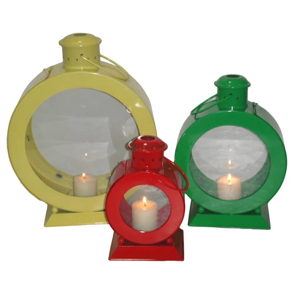 Multicolored Mini Lanterns - Vivid Colors Metal Lanterns - Attractive Fancy Christmas Decorative Lanterns - Wedding Beautifying
