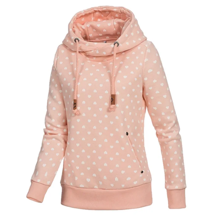 Лидер продаж высококачественная одежда однотонные розово-белые худи с цветочным принтом для женщин