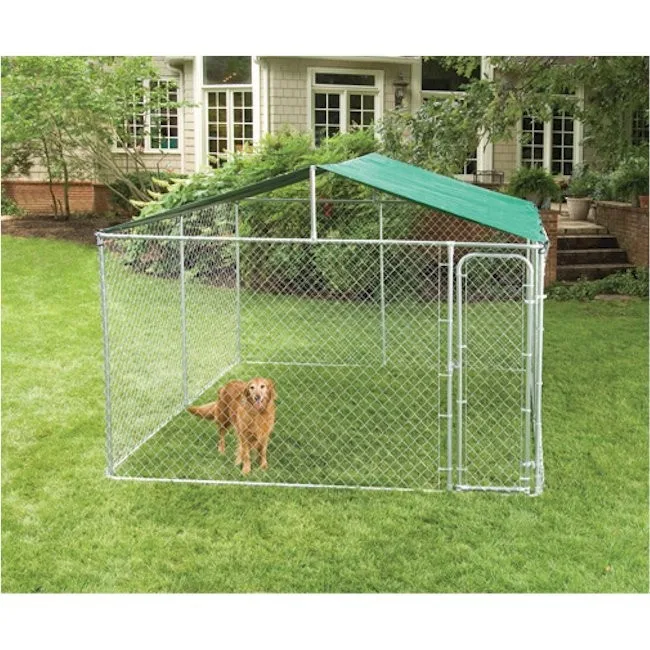 Anti-Rust Heavy Duty Dog Pen with Lockable Dog Gate and UV-Resistant