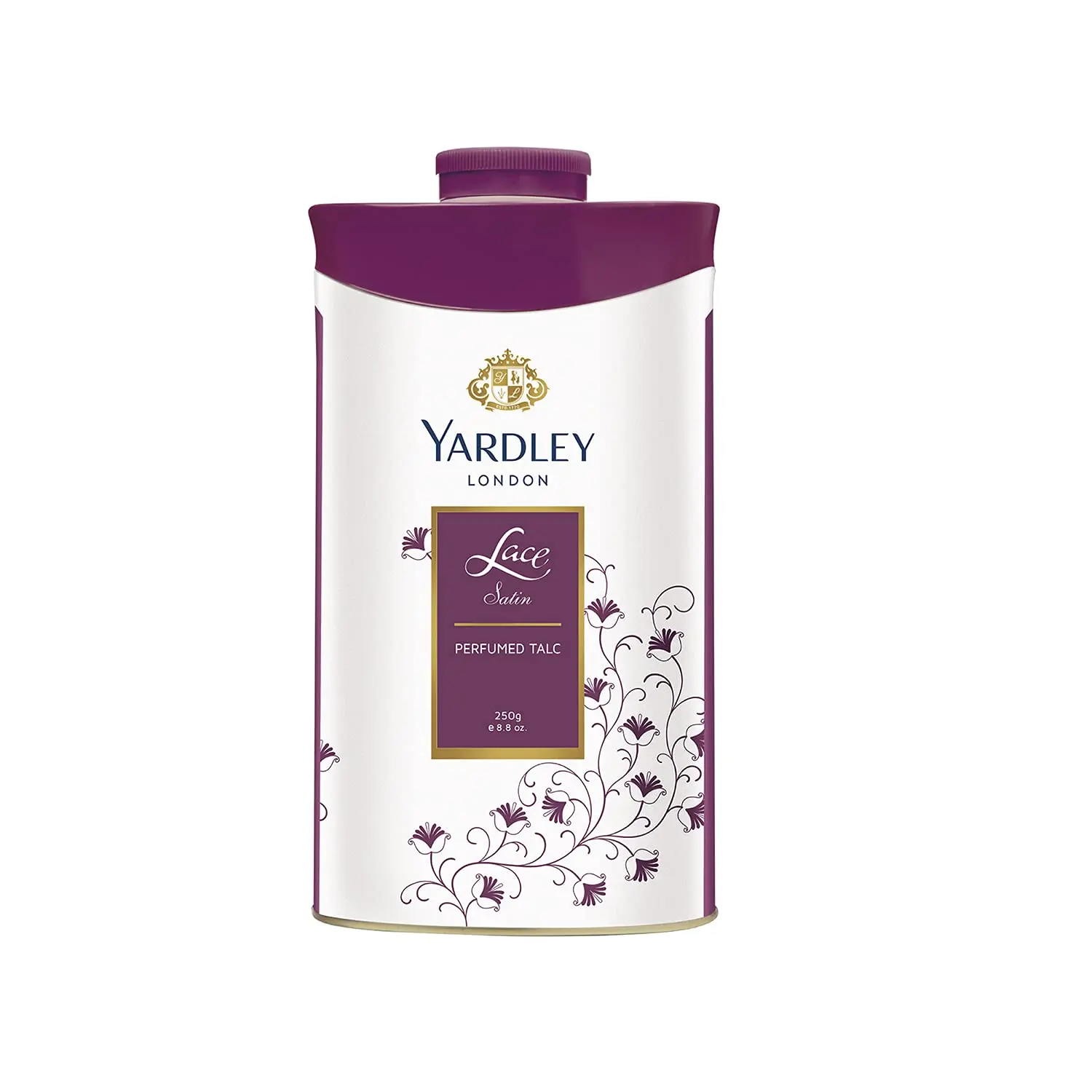 Yardley London Lace Satin Perfumed Talc for Women Best for fine, silky luxury and feel fresh and soft talcum powder - 250g