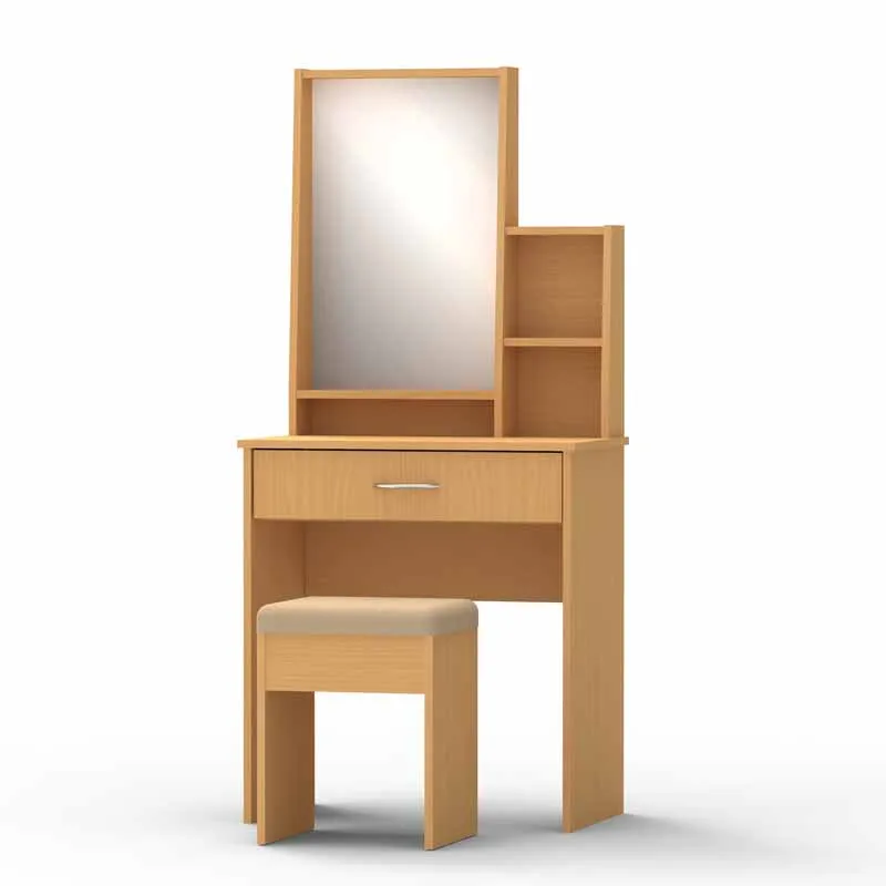  (1503) New Creative Product Modern Bedroom Dresser With Mirror Style Dressing Table and Stool Set Made in
