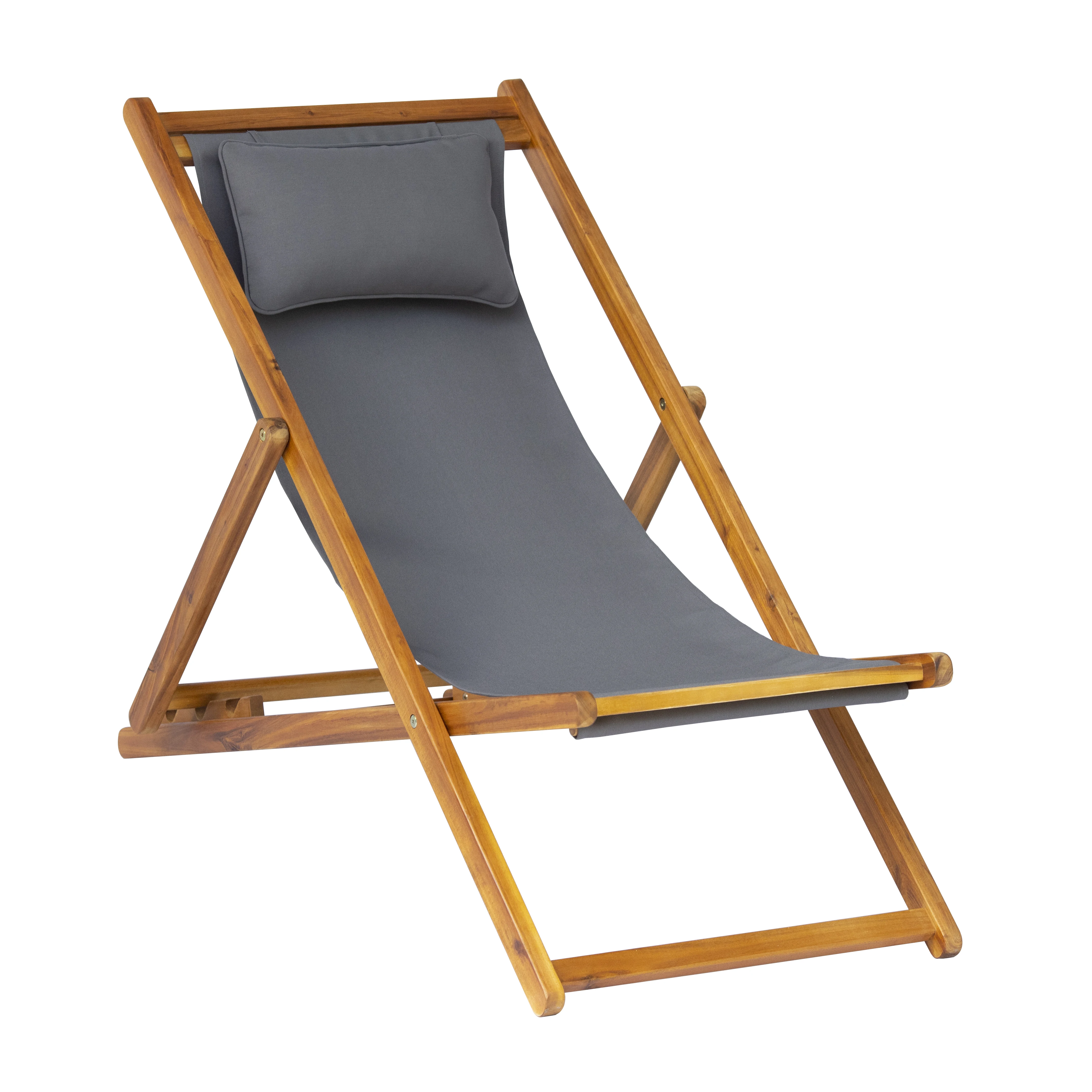 FOLDING RELAX CHAIR WITH CANVAS and PILLOW HEADREST