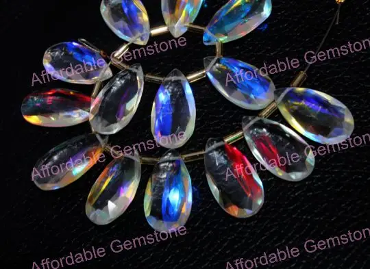 Сверху из мистического кварца ювелирные изделия в форме маркиза изготовление ювелирных изделий драгоценных камней ручной работы камень свободные бусины