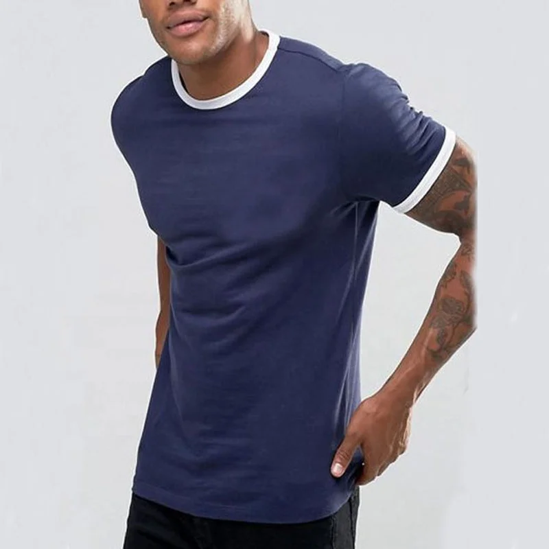 Пользовательский дизайн, новейшие модные футболки контрастных цветов