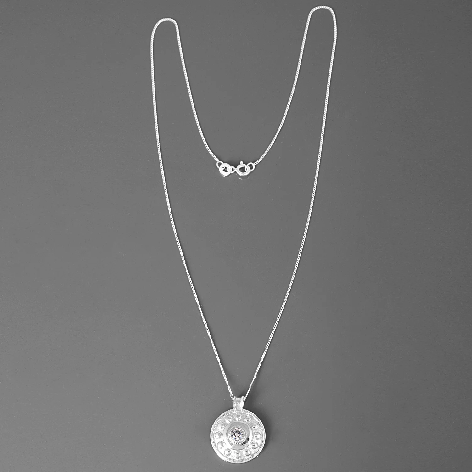 Women Special Blue Topaz Stone Necklace 925 Sterling Silver Round Charm Natural Gemstone Pendant Customized Fine Jewelry