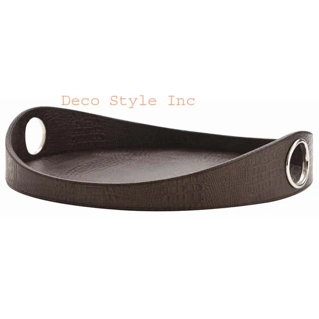 leather trays brown leather larger platter