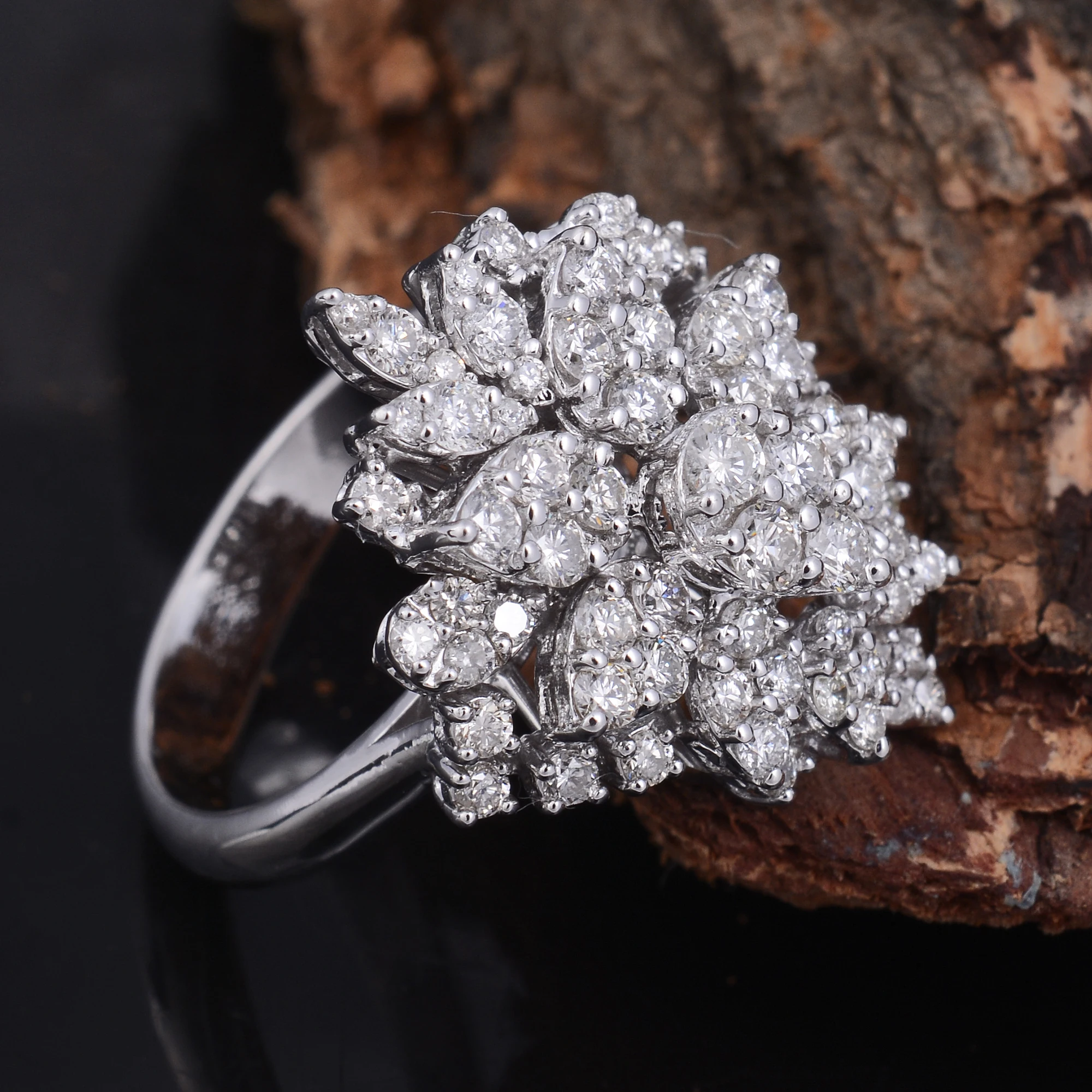  Бриллиантом кольцо твердого 10k Золотое HI-SI алмаз Топ ручной изготовления ювелирных изделий Сделано в Китае