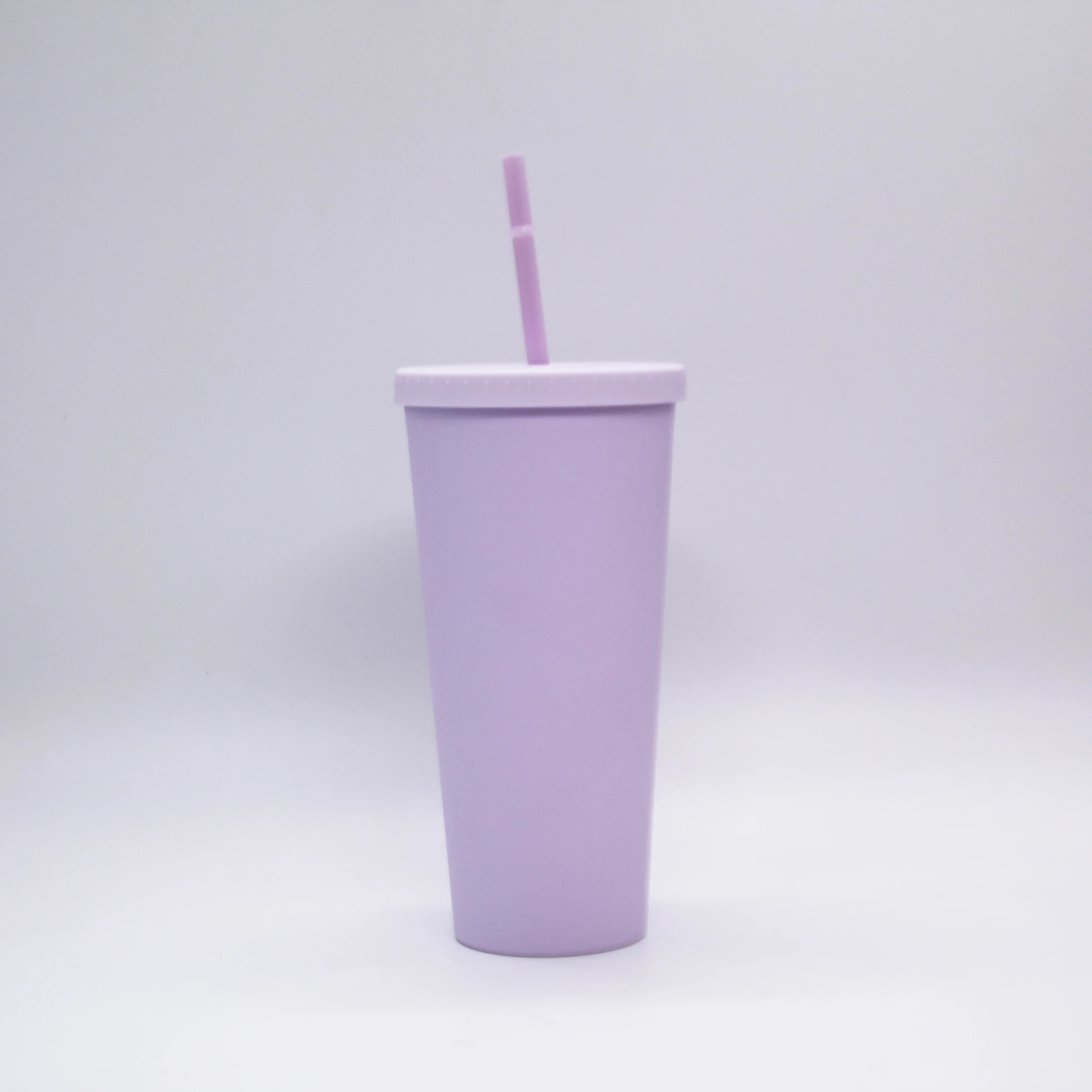 Pastel Colored Acrylic Cups With Lids And Straws Double Wall Matte Plastic Bulk Tumblers Assorted Plastic Tumbler Drinking Cup