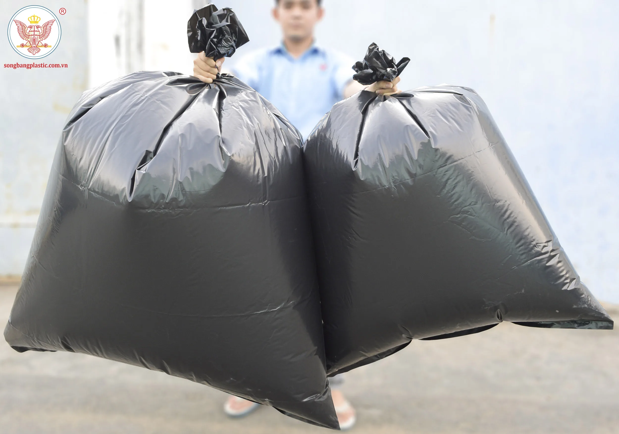  Сделанные во Вьетнаме продукты биоразлагаемый мешок для мусора 55-60 галлонов черного цвета промышленности