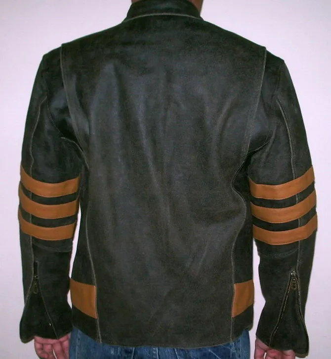 Невидимые спортивные тонкие кожаные куртки X мужские коричневые из Росомаха