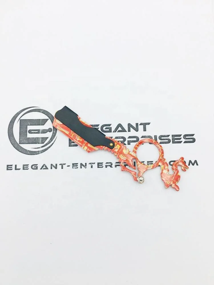 custom paper coated wholesale barber razor with dragon ring stainless steel with custom brand name