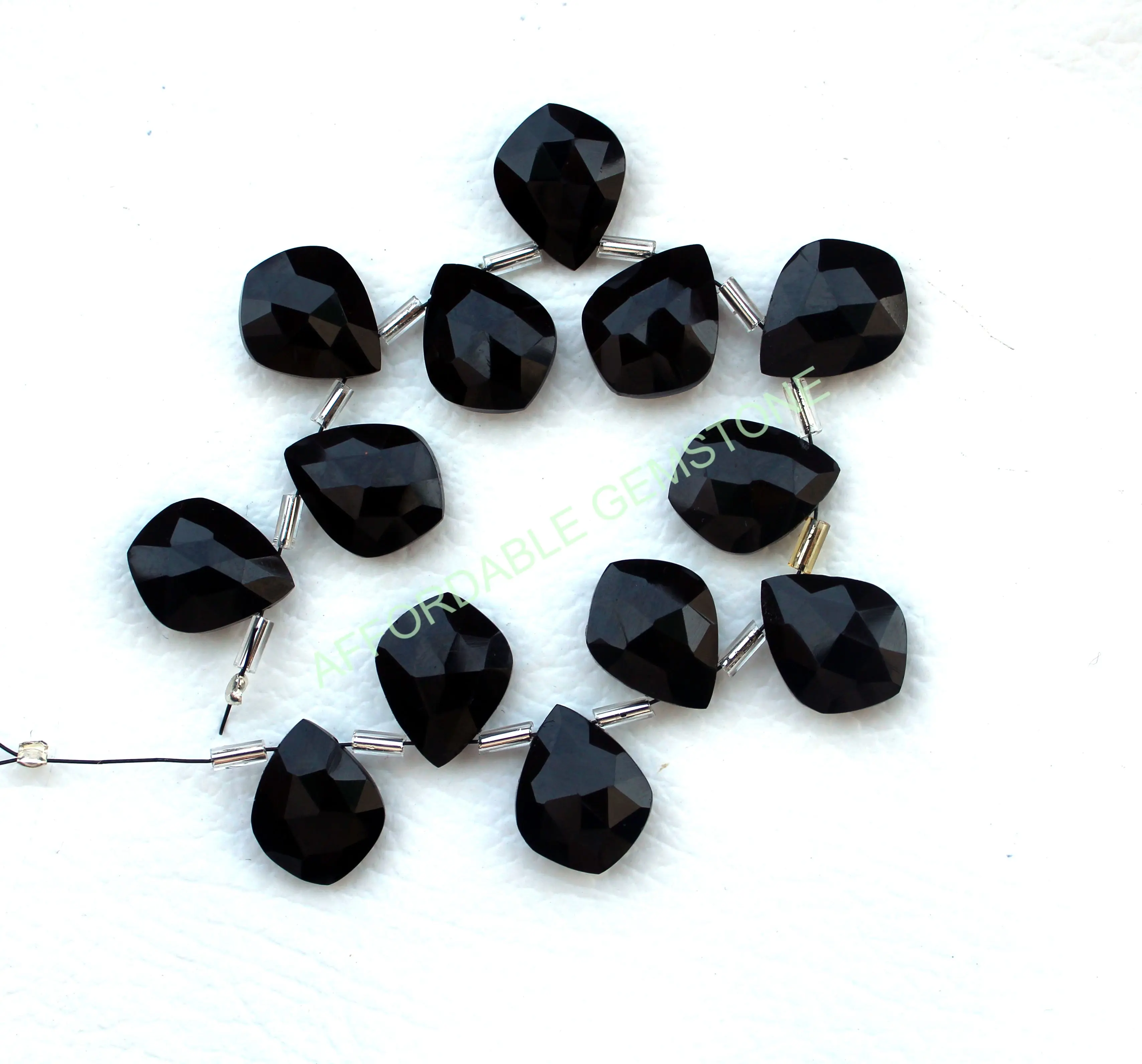 Натуральный черный оникс, высококачественный камень, сверху, бусины, граненые бусины, обмотка проволокой, драгоценный камень в форме слезы, граненые драгоценные камни