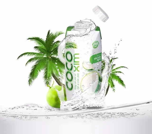  Кокосовая вода из Вьетнама-330 мл/1000 мл-DIRECT UHT Tetra Pak 100% натуральная частная марка Whatsapp +