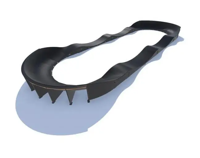 Гусеница pumptrack для велосипедов, скейтбордов