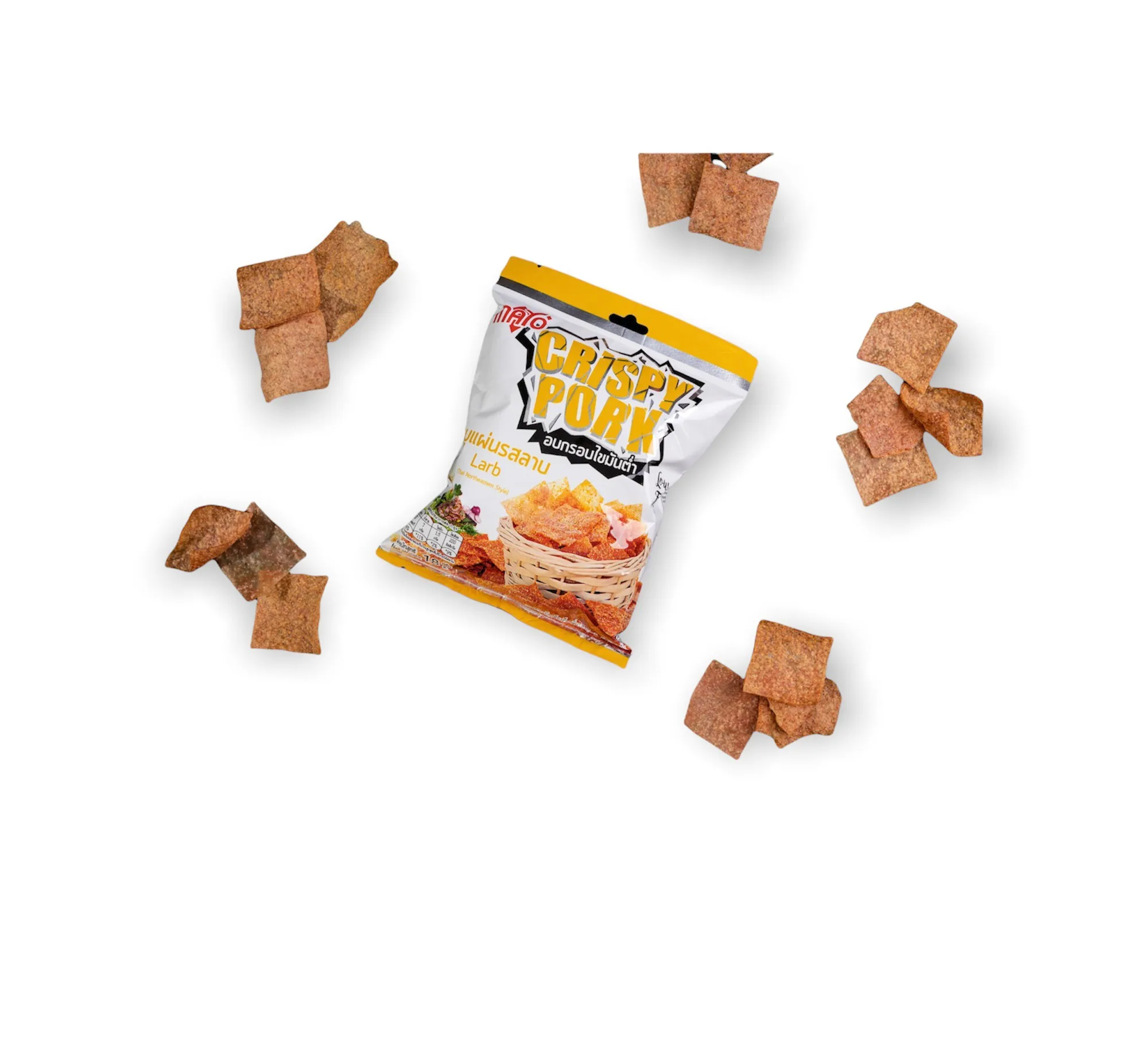 Whole Sale Crispy Pork Larb Flavor  Snack From Thailand