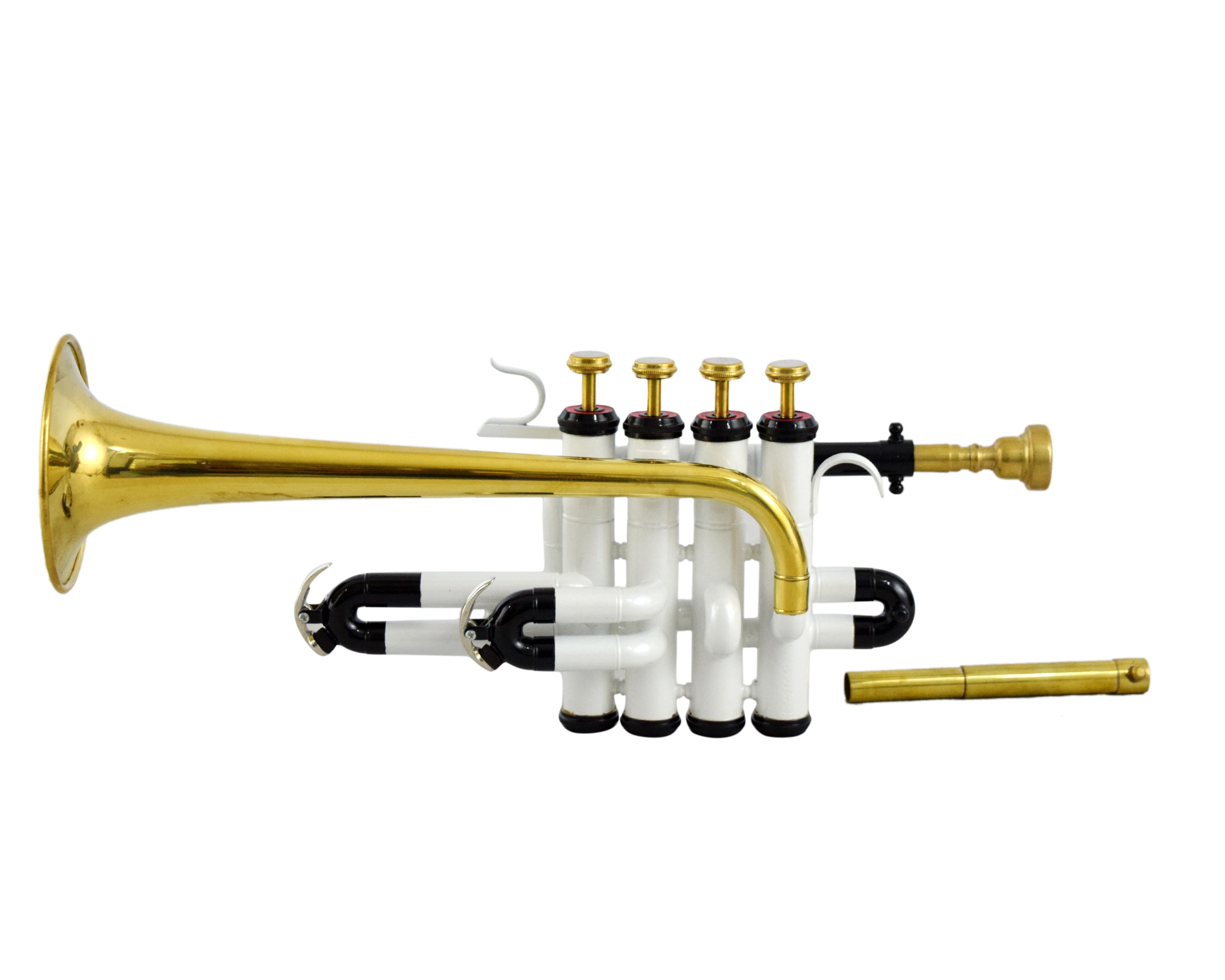 NASIR ALI NEW PROFESIONAL BEAUTIFUL BB PITCH WHITE BRASS PICCOLO TRUMPET PREMIUM QUALITY WITH INCLUDE HARDCASE AND MOUTHPIECE