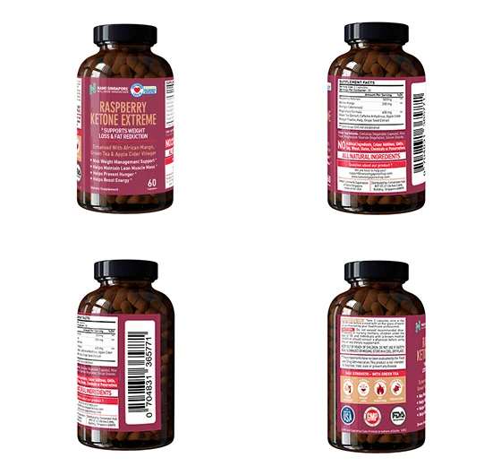 
Natural & Organic Food Supplement Raspberry Ketone Slimming Capsule Weight Loss Pills 