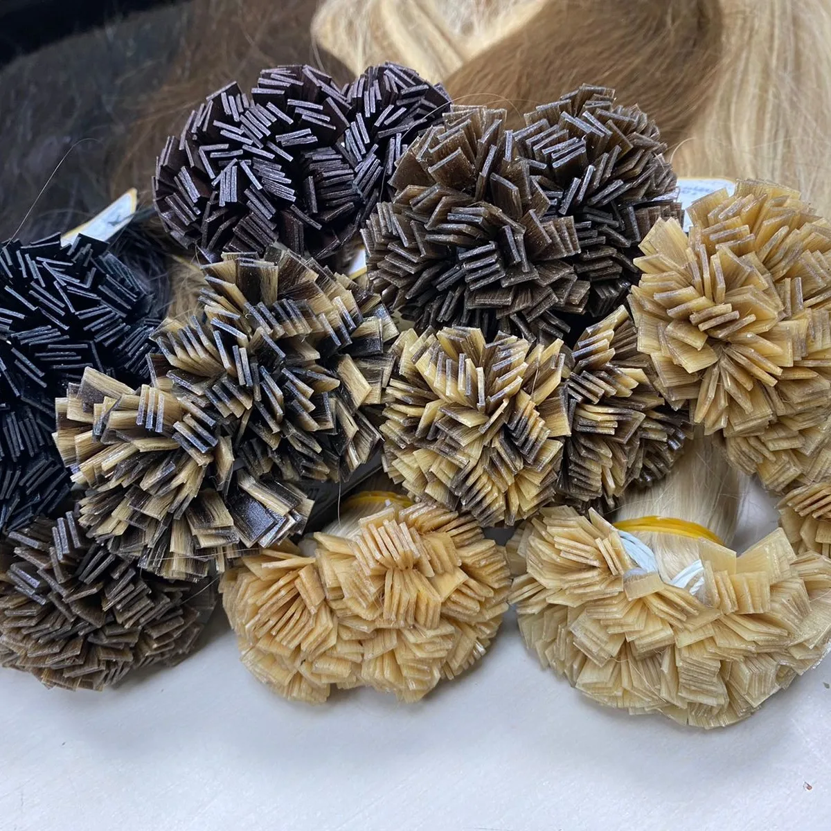 6-32 inches flat tip straight piano color Vietnamese Human Hair Extensions Wholesale Factory price