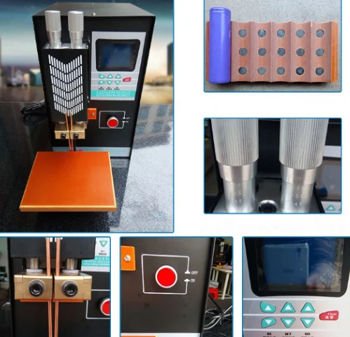 18650 21700 Cylindrical Battery Pack Pneumatic Spot Welding Machine Welder With CNC Current Numerical Control Adjustment System