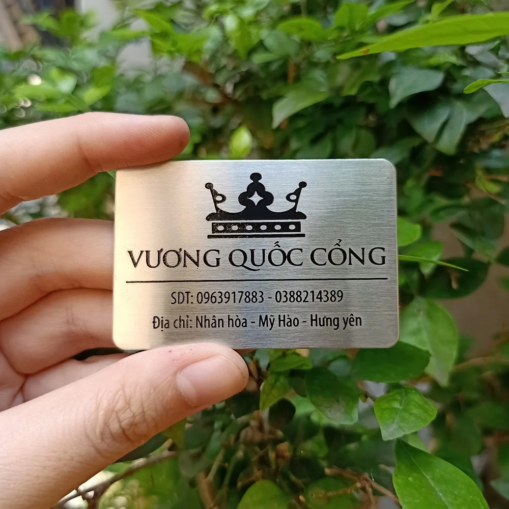 
Made in Vietnam custom design metal business card blank card printer metal 