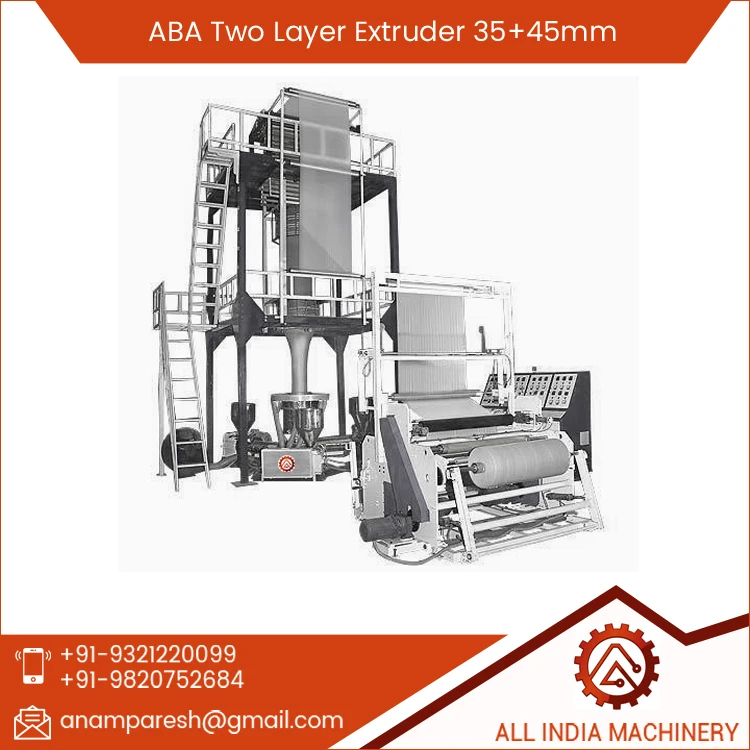 Indian Manufacturer ABA Two Layer Film Blowing Machine Blown Film Extruder