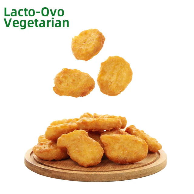 Flavorful Ovo-Lacto Vegetarian Halal Certified Food Vegan Restaurant Supplier Vegetarian Chicken Nugget