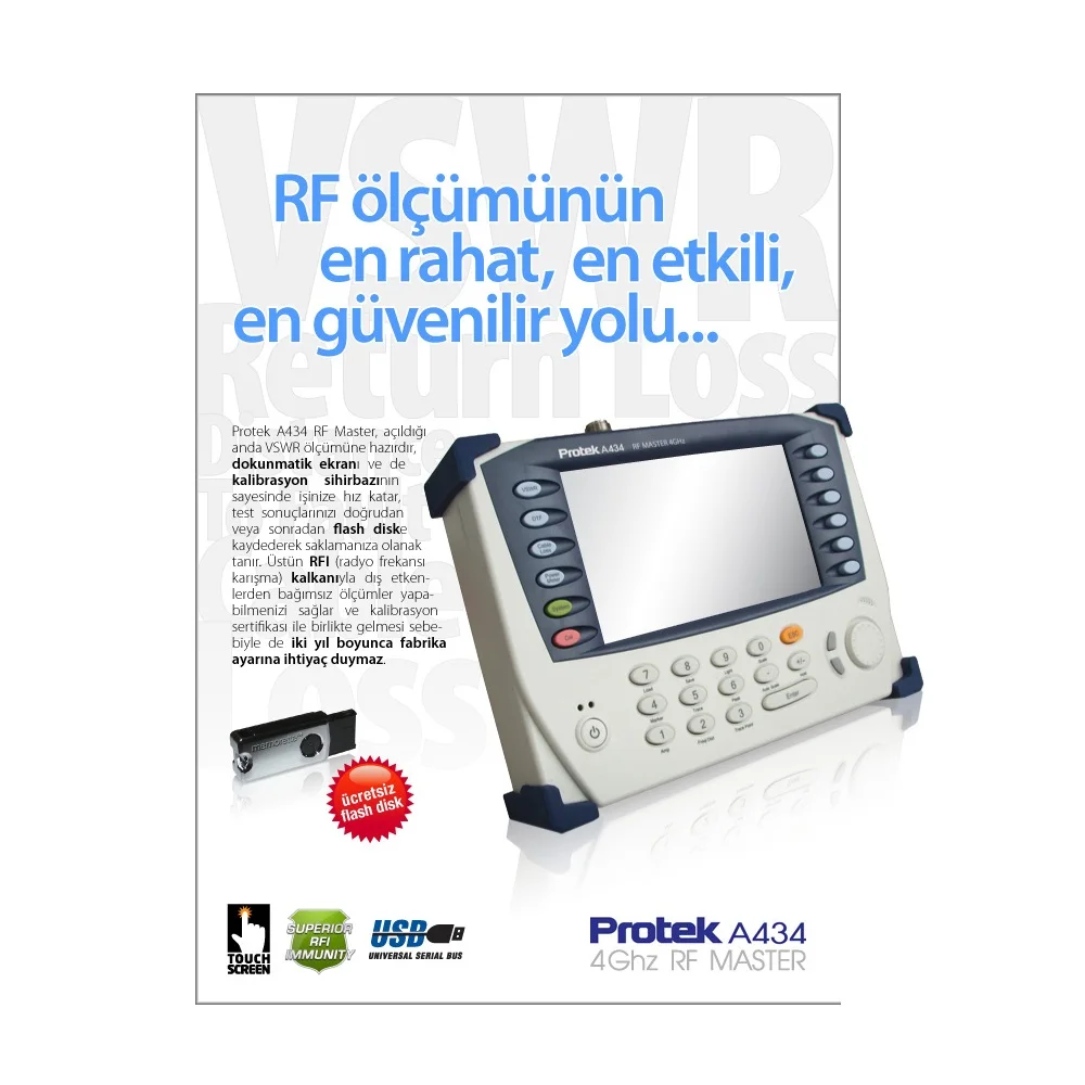 Protek A434 Site Master 4 GHz - Cable and Antenna Analyzer - VSWR - Distance to Fault Measurements