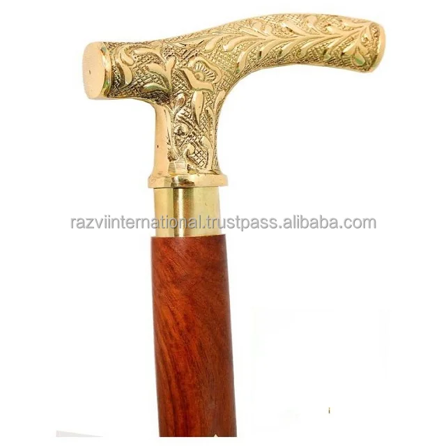 Elegant Handmade Metal Walking Stick