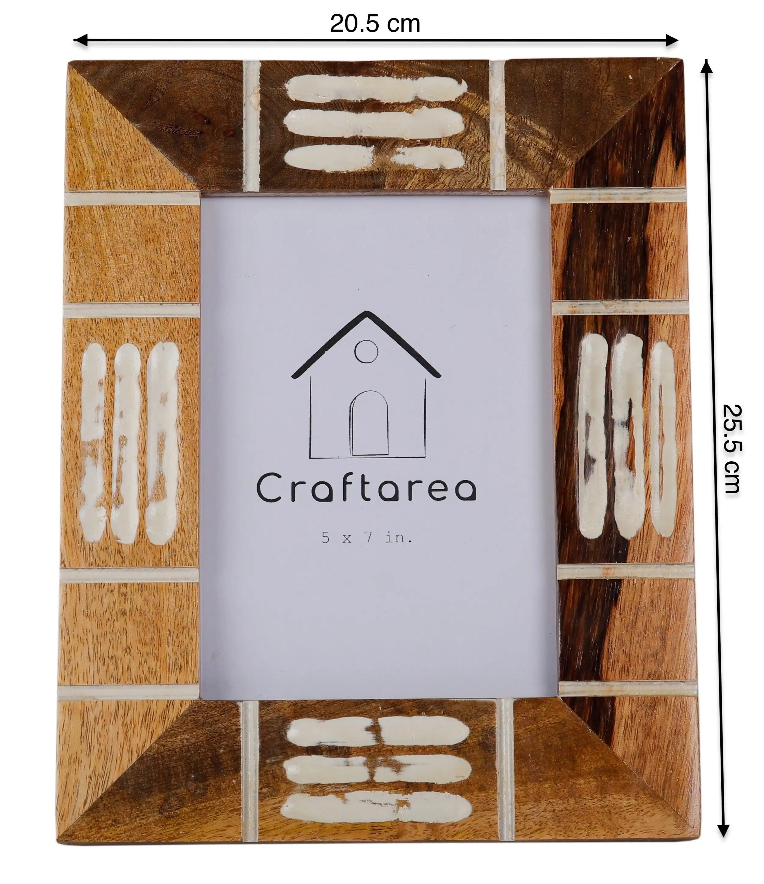 Wooden Picture Frame for Home Office Decor Wall Mounting and Standing Picture Photo Frame 5x7inches Rectangle Solid Wood Frame