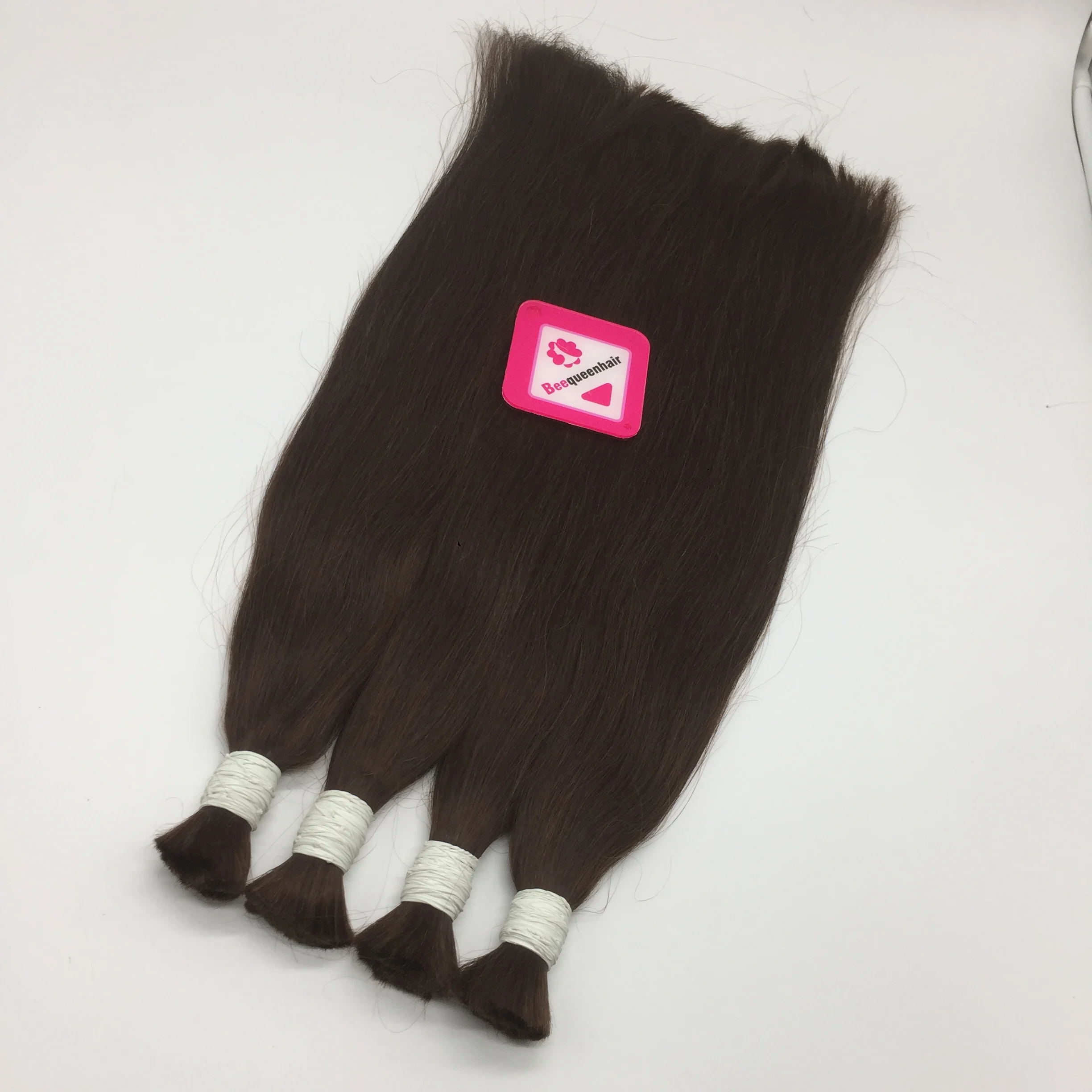 
Bulk hair dark brown color #2 #3 #4 22 inches Straight human hair extensions virgin indian hair 