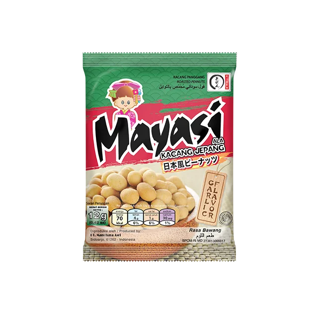 
Best Selling Roasted Coated Peanut Snack Mayasi 12 gr Garlic Flavor 