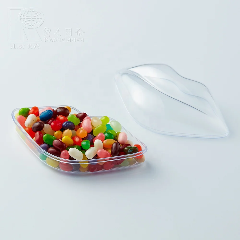 Kwang Hsieh Clear Lip Shaped Plastic Gift Box with Lids