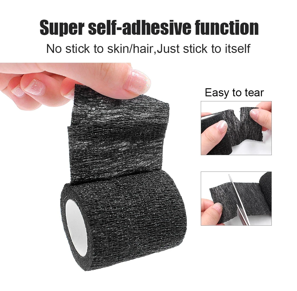 BLUENJOY Popular Tattoo Bandage Skid Resistance and Shock Absorption Self Adhesive Elastic Bandage for Tattoo Grip Wrap Cover