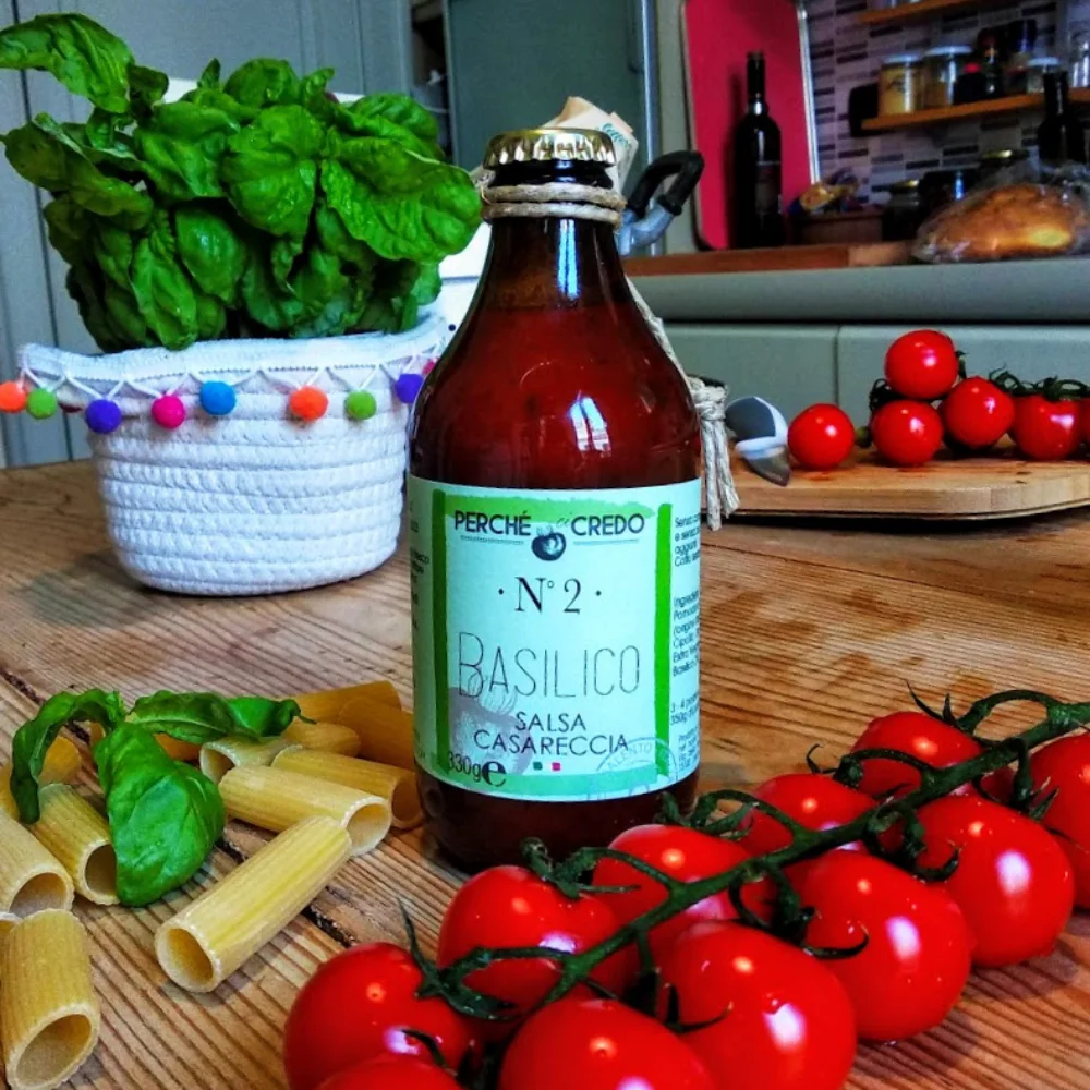 Original Italian High quality Tomato sauce with BASIL Handmade Ready to use open and pour over your pasta or rice