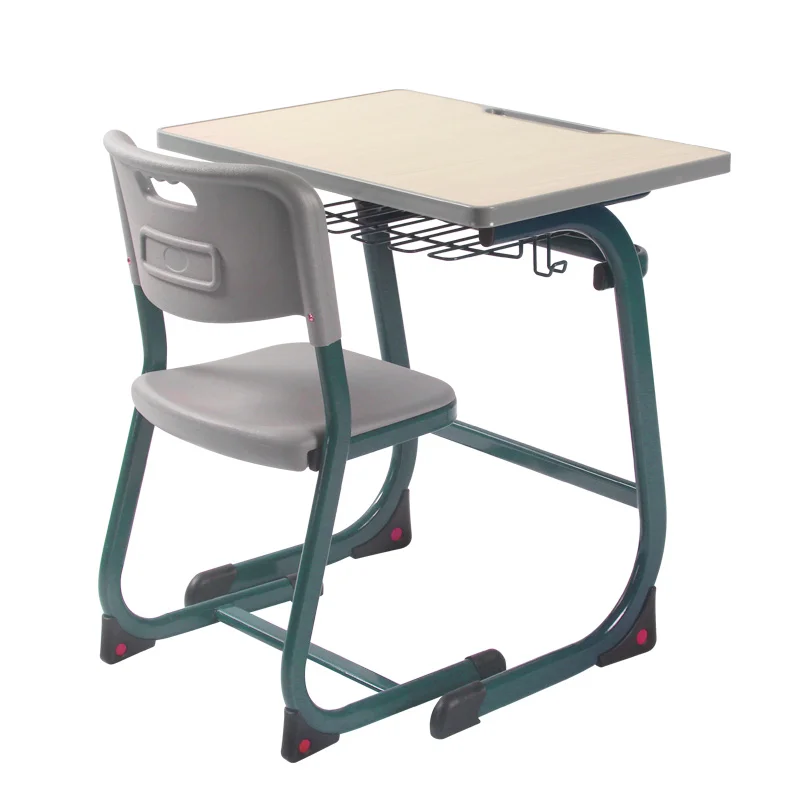 attached plastic school  children student study chair with tablet and table desk set furniture  for sale