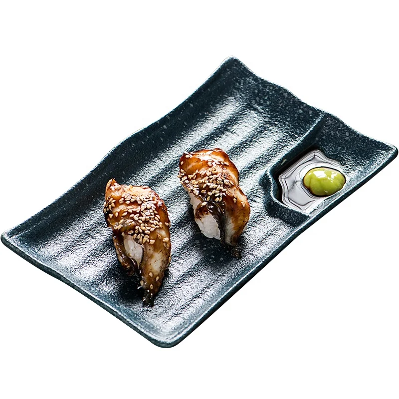 8.5 inch Japanese style creative restaurant plates sushi plate ceramic dip plate for restaurant/party /hotel