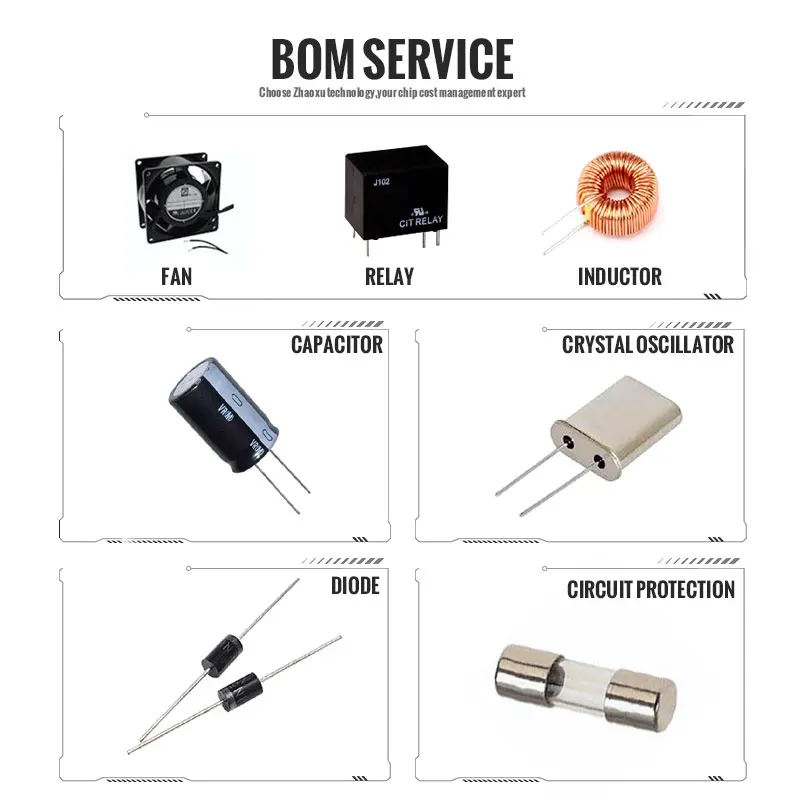 Новые оригинальные универсальные электронные компоненты BOM List для ИС транзисторов конденсаторов светодиодов и т.