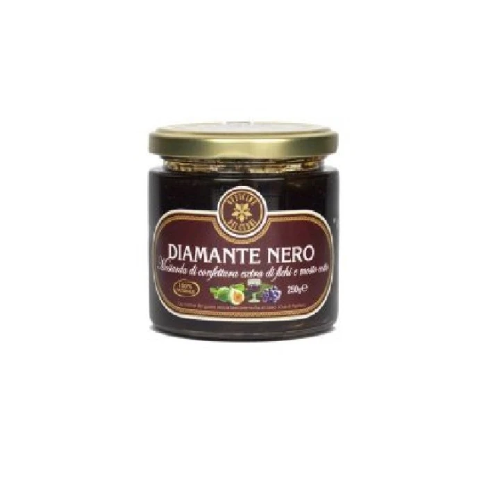 
Diamante Nero Mustard Must and Figs for extra Jam 100 g Glass vase 