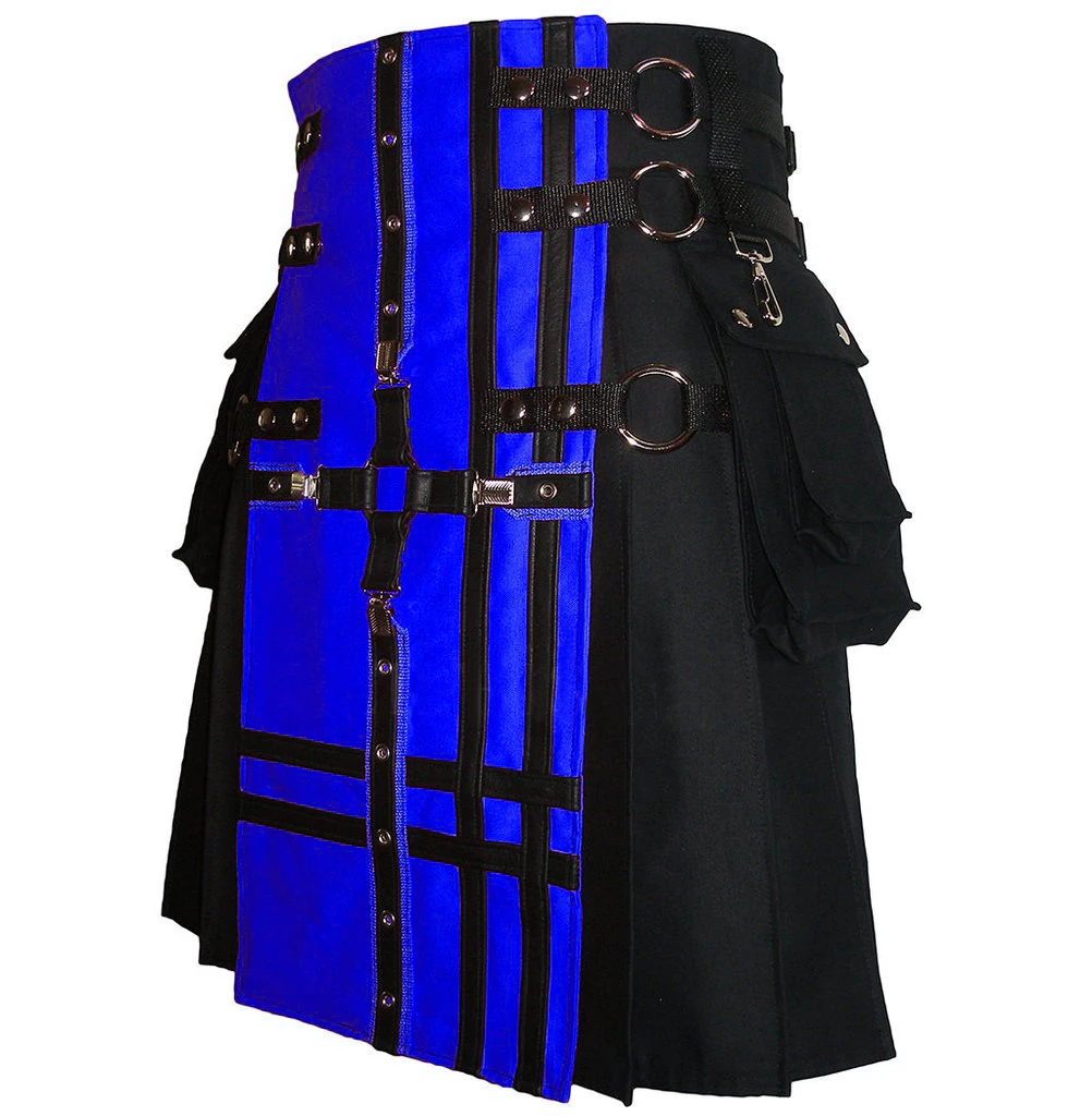 Модный мужской синий с черным ремешком Kilt
