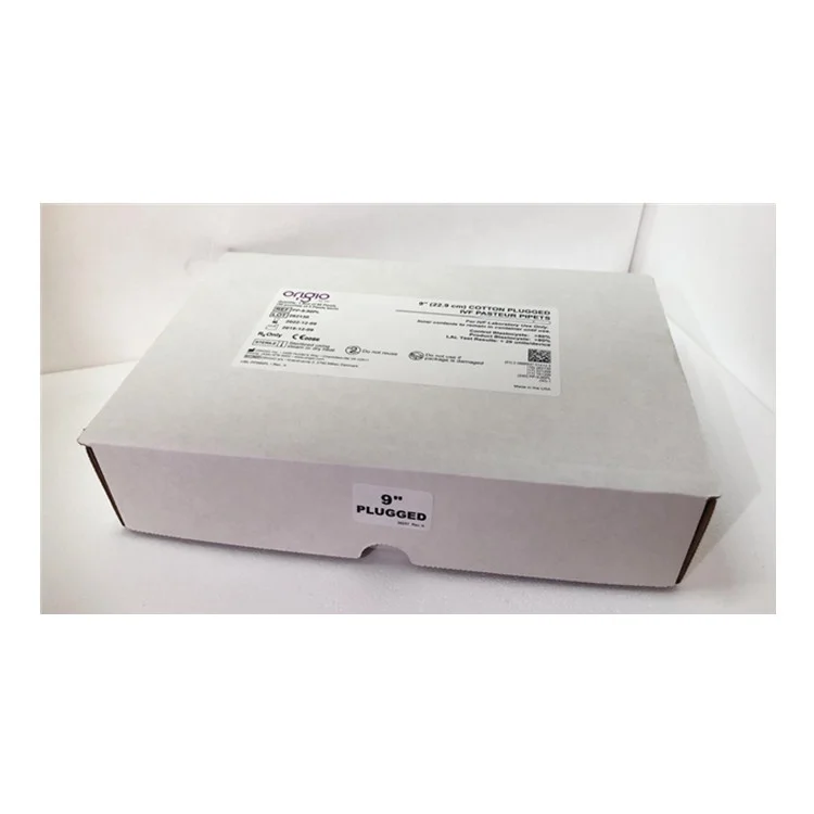 2020 Best selling 9' (22.9cm) Pasteur Pipets IVF Pasteur Pipets IVF Pasteur Pipets Plugged