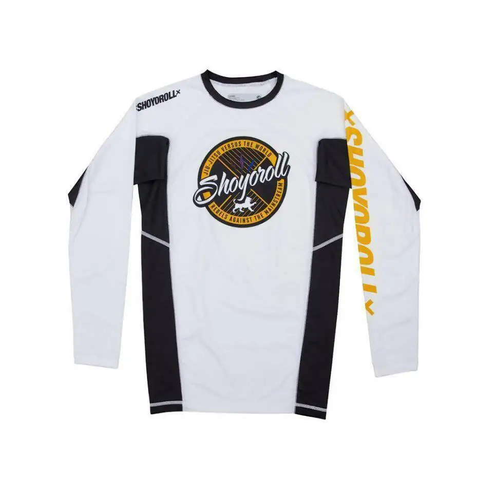 2022 custom blank cheap sublimation spandex jiu jitsu long sleeve mma men rashguard