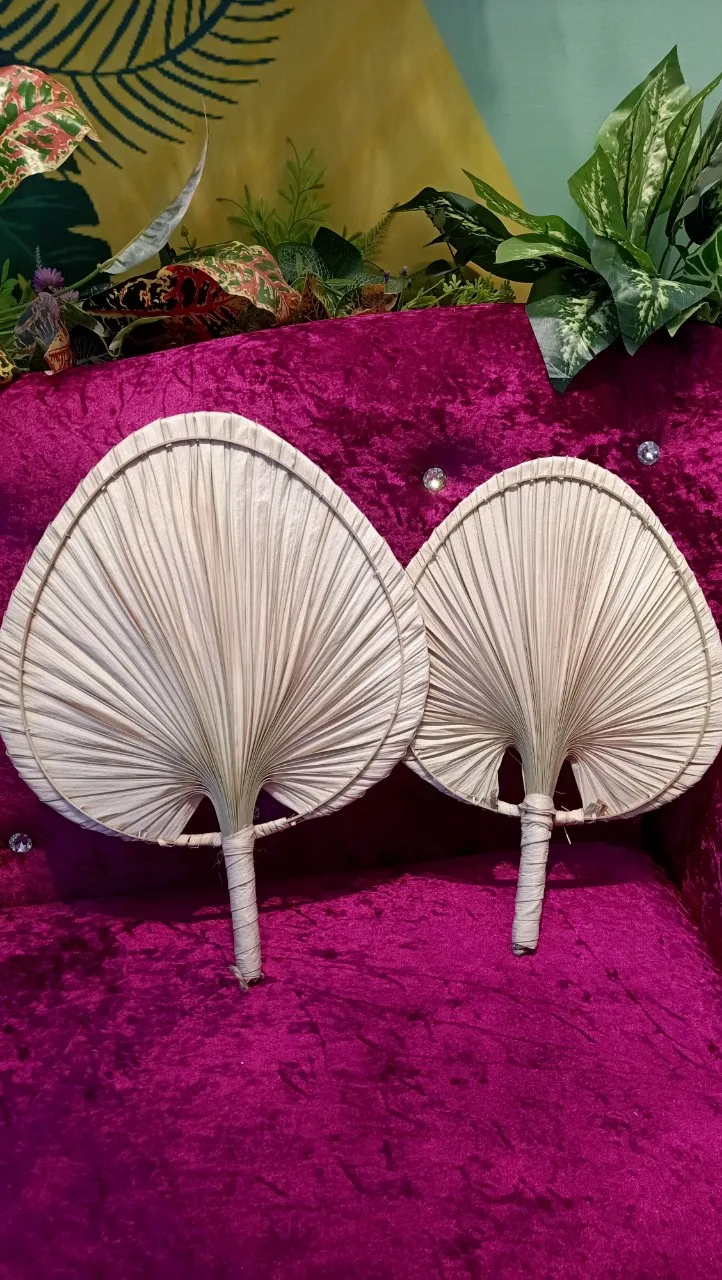 Vietnam bamboo palm leaf hand fan