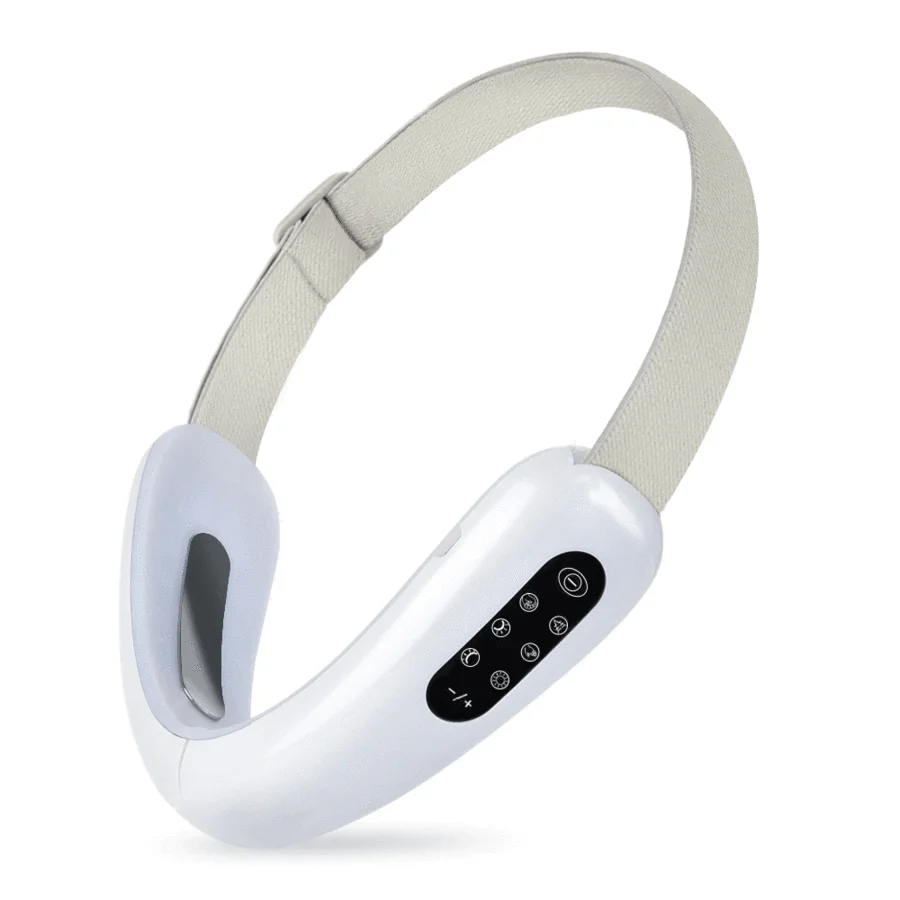 
 Аппарат для лифтинга подбородка с V-образным вырезом, вибромассажер для похудения, лифтинга лица, фотонная терапия, красный, синий светодиод  