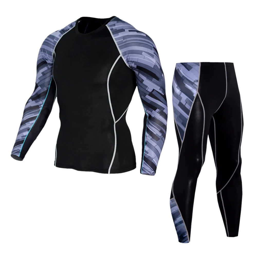 Long Sleeve Mens Rashguard Quick-dry Underwear Compression BJJ Rush Guard for Workout Sports Gym