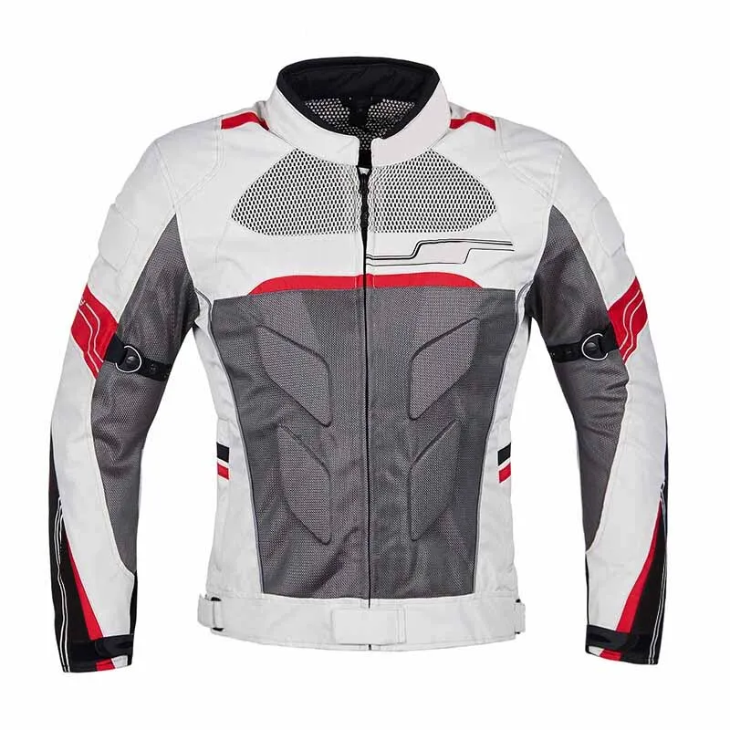 
Motorcycle Riding Jacket for Men Racing with Protectors and Windproof Lining Textile Jacket 