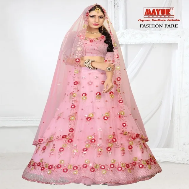 
Новая Тяжелая Сетка Mayur Sarees с протектором, работа с камнем, Лехенга Холи 