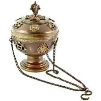 TIBETAN Metal Hanging and Auspicious Symbols Copper Incense Burner Original Handmade Best Design manufactures in  India