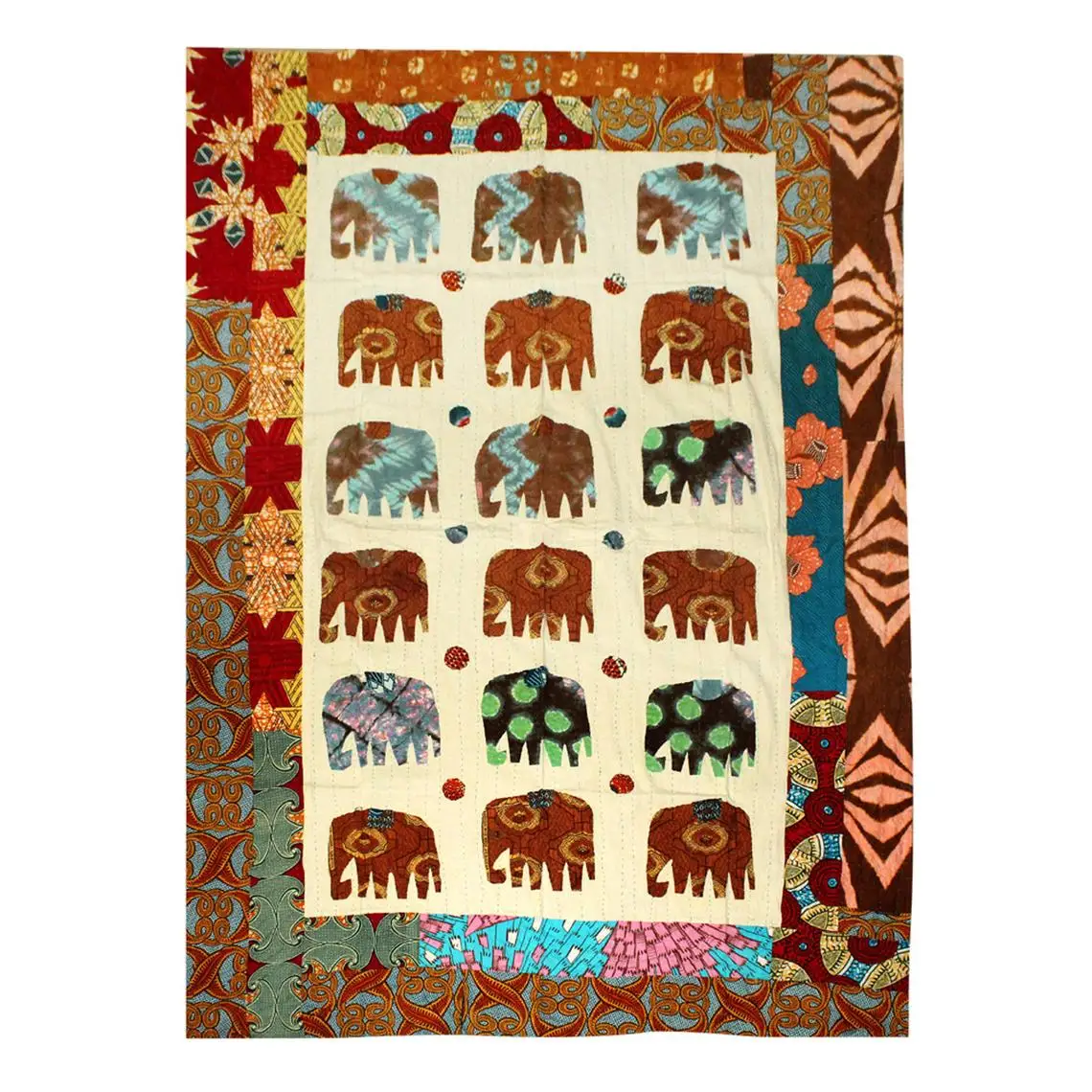 Wholesale Applique Handmade Quilt Indian Handmade Bedcover Reversible Bedspread Blanket Cotton Quilt