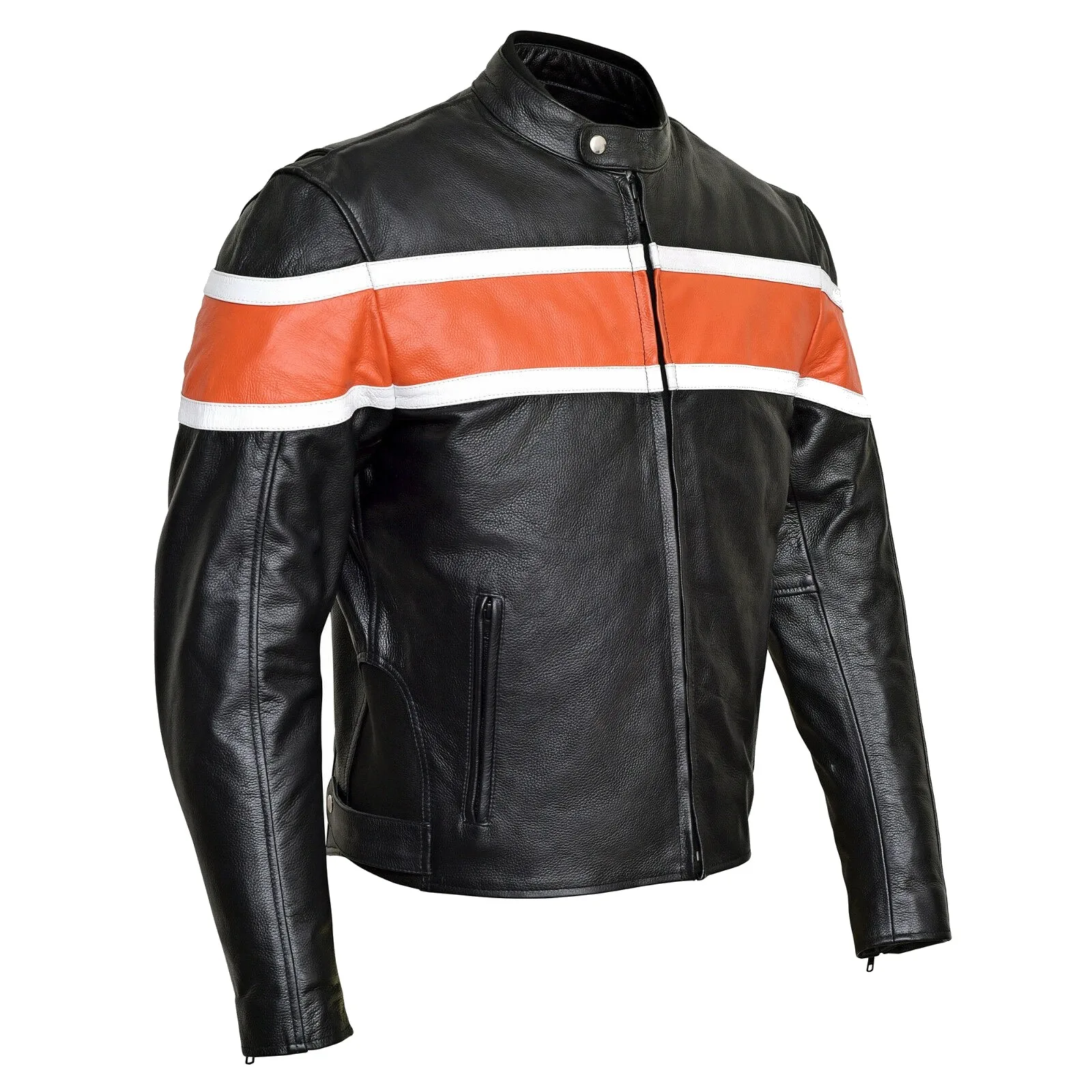Vintage Motorcycle Leather Jacket for Men/Retro Motorcycle Leather Jacket for Men