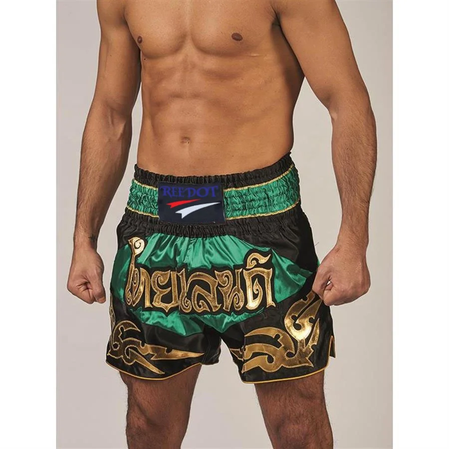 REEDOT SPORTS Kids Boys Muay Thai Shorts Boxing Kickboxing MMA Training Trunk Satin Fight BJJ Grappling Shorts